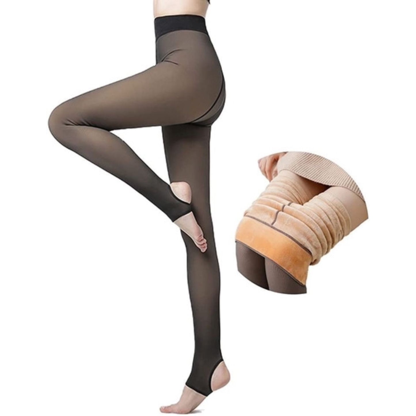 Polar Fit Leggings de invierno con efecto piel